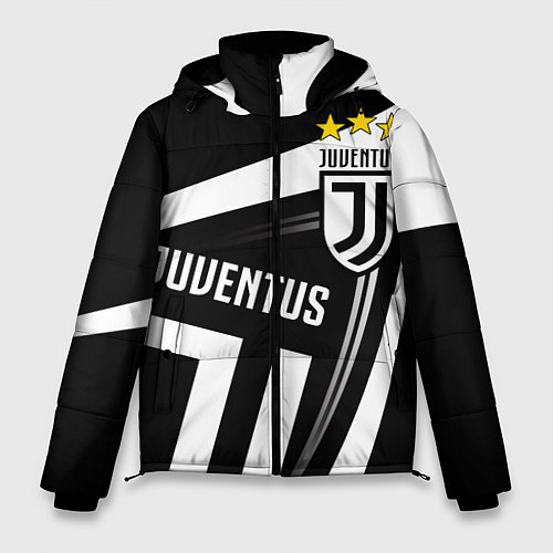 Мужская зимняя куртка JUVENTUS ЮВЕНТУС ПОЛОСЫ / 3D-Красный – фото 1