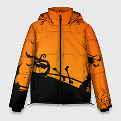 Куртка зимняя мужская Хэллоуин, цвет: 3D-черный