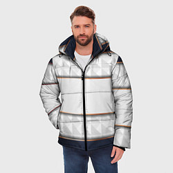 Куртка зимняя мужская White 3d lines, цвет: 3D-красный — фото 2