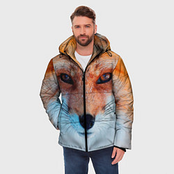 Куртка зимняя мужская Мордочка лисы, цвет: 3D-черный — фото 2