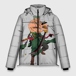 Куртка зимняя мужская Арт Ророноа Зоро, One Piece, цвет: 3D-черный