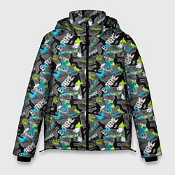 Куртка зимняя мужская Сноуборд, цвет: 3D-черный