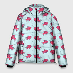 Куртка зимняя мужская Рыбки, цвет: 3D-черный