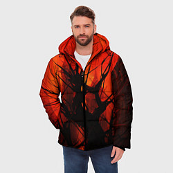 Куртка зимняя мужская ДРЕВО ХАОС 3D, цвет: 3D-светло-серый — фото 2