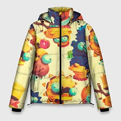 Куртка зимняя мужская Crazy Simpsons, цвет: 3D-черный