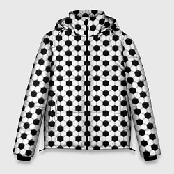 Куртка зимняя мужская Текстура мяча, цвет: 3D-черный