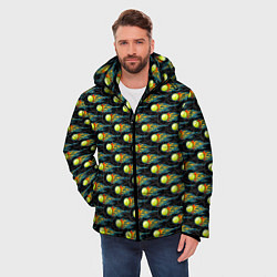Куртка зимняя мужская Теннисные Мячики, цвет: 3D-черный — фото 2