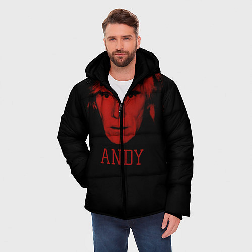 Мужская зимняя куртка Энди Уорхол / 3D-Черный – фото 3