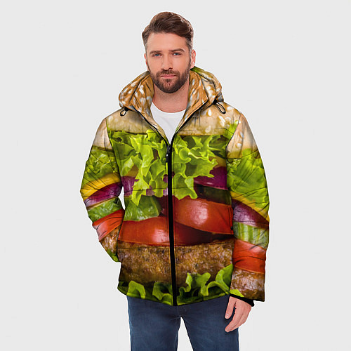 Мужская зимняя куртка Бургер / 3D-Черный – фото 3
