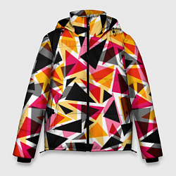 Мужская зимняя куртка Разноцветные треугольники