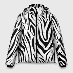 Мужская зимняя куртка Черно-белая зебра