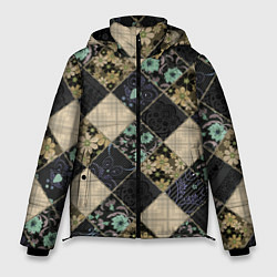 Куртка зимняя мужская Лоскутное шитье, цвет: 3D-светло-серый