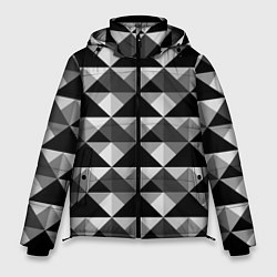 Куртка зимняя мужская Современный геометрический, цвет: 3D-черный