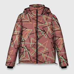 Мужская зимняя куртка Террактовый геометрический