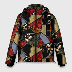 Мужская зимняя куртка Разноцветные заплатки