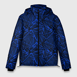 Мужская зимняя куртка Черно-синий геометрический