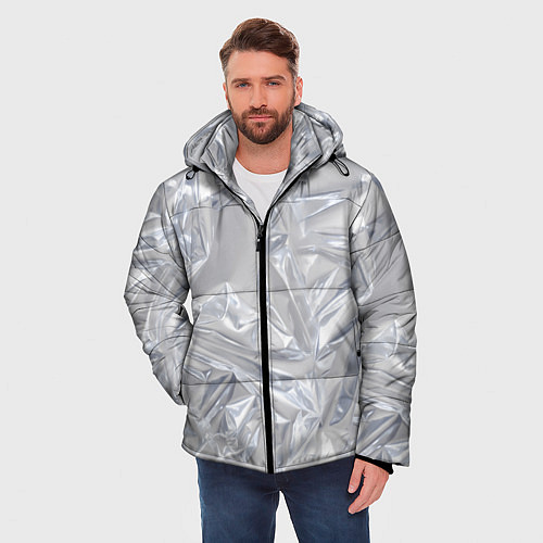 Мужская зимняя куртка Голографичная фольга / 3D-Черный – фото 3