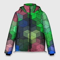 Мужская зимняя куртка Разноцветный геометрический уз