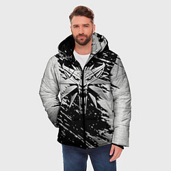 Куртка зимняя мужская THE WITCHER LOGO STEEL, цвет: 3D-красный — фото 2