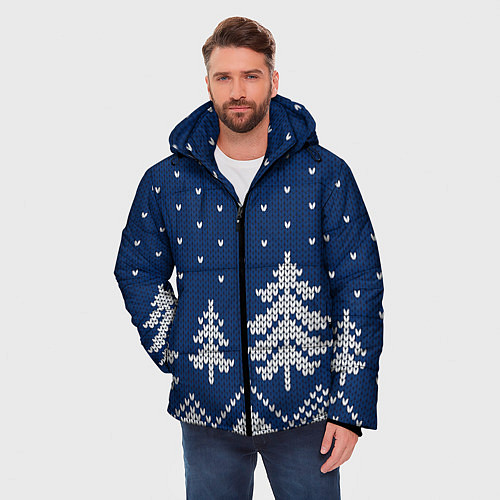Мужская зимняя куртка Зимняя ночь / 3D-Черный – фото 3