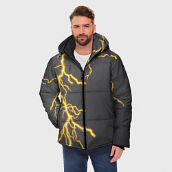 Куртка зимняя мужская Яркая молния, цвет: 3D-красный — фото 2