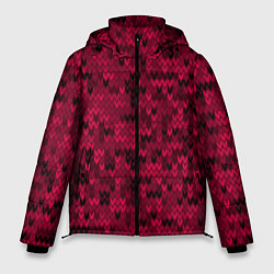 Мужская зимняя куртка Красно-черный абстрактный узор