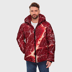 Куртка зимняя мужская Мясо на Хэллоуин, цвет: 3D-черный — фото 2