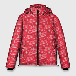 Куртка зимняя мужская Merry Christmas рождество, цвет: 3D-красный