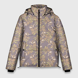 Мужская зимняя куртка Цветочный принт с лилиями