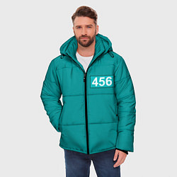 Куртка зимняя мужская Игра в кальмара 456, цвет: 3D-светло-серый — фото 2