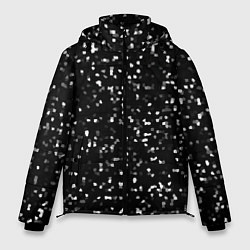 Куртка зимняя мужская ЧБ мозаика, цвет: 3D-черный