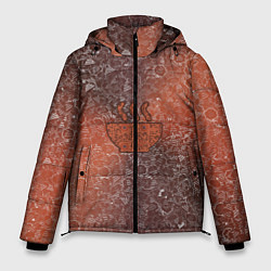 Куртка зимняя мужская Горячее блюдо на фоне АПВ 8 4 2 9, цвет: 3D-черный