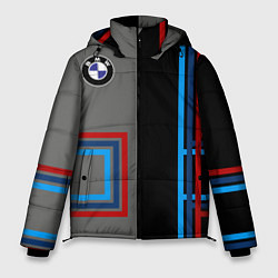 Куртка зимняя мужская Автомобиль BMW БМВ, цвет: 3D-красный