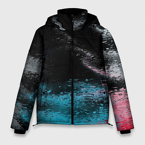 Мужская зимняя куртка Распад красок / 3D-Красный – фото 1