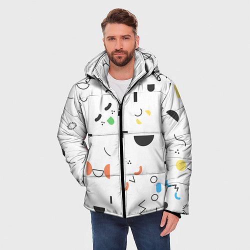 Мужская зимняя куртка TOCA BOCA УЗОР ФОН / 3D-Черный – фото 3