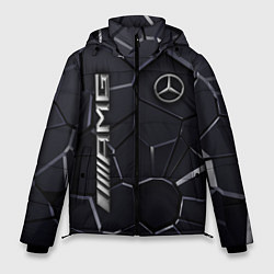 Куртка зимняя мужская Mercedes AMG 3D плиты, цвет: 3D-светло-серый