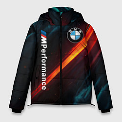 Куртка зимняя мужская BMW M PERFORMANCE NEON БМВ М НЕОН, цвет: 3D-черный