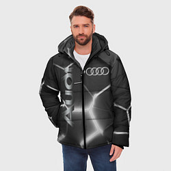 Куртка зимняя мужская AUDI GREY 3D ПЛИТЫ, цвет: 3D-светло-серый — фото 2