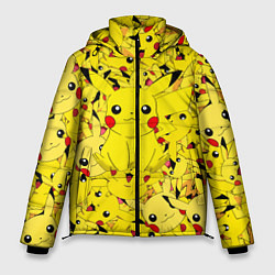 Куртка зимняя мужская ПИКАЧУ ПОКЕМОН PIKA PIKA, цвет: 3D-черный