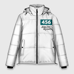 Куртка зимняя мужская Игра в кальмара, номер 456, цвет: 3D-черный
