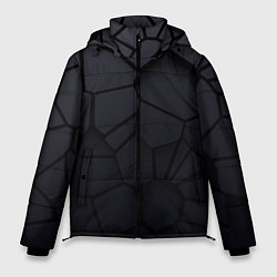 Куртка зимняя мужская Карбоновые 3D плиты 3Д плиты геометрия, цвет: 3D-черный