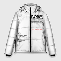 Куртка зимняя мужская NASA БЕЛАЯ ФОРМА, цвет: 3D-черный
