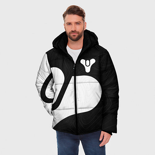 Мужская зимняя куртка DESTINY 2 LOGO WHITE / 3D-Красный – фото 3