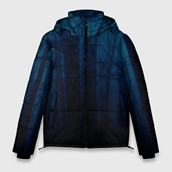 Куртка зимняя мужская Gloomy forest, цвет: 3D-черный