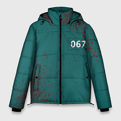 Куртка зимняя мужская Игра в кальмара: Персонаж 067, цвет: 3D-черный