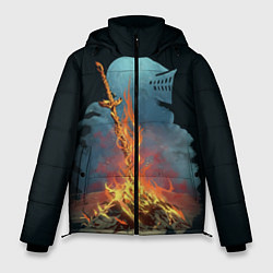 Куртка зимняя мужская Witcher 3 костер, цвет: 3D-светло-серый