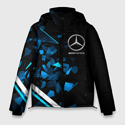 Куртка зимняя мужская Mercedes AMG Осколки стекла, цвет: 3D-черный