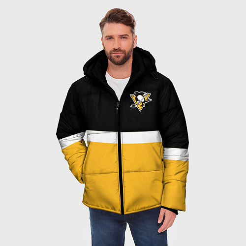 Мужская зимняя куртка Питтсбург Пингвинз НХЛ / 3D-Черный – фото 3