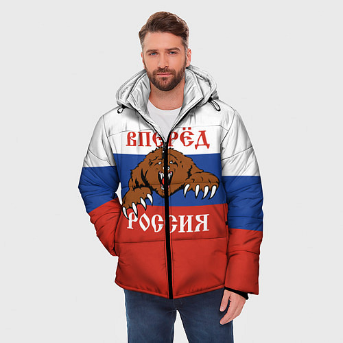 Мужская зимняя куртка Вперёд Россия! медведь / 3D-Черный – фото 3