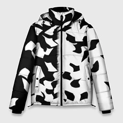 Куртка зимняя мужская Черно-белый камуфляж, цвет: 3D-черный